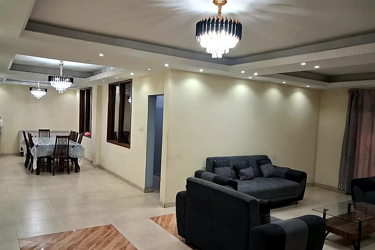 Salon commun prolongé par la salle à manger